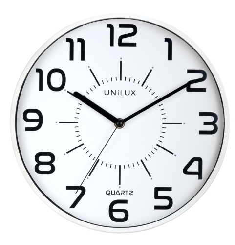 UNILUX - RELOJ PARED POP BLANCO 28 cm Ø (Ref.400094282)