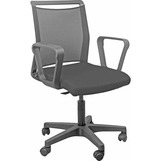 UNISIT - SILLA GIRATORIA INTELIGENTE BRAZOS/F C/RESPALDO MALLA Y ASIENTO NYLON NEGRO (Ref.LIGHT LLE)