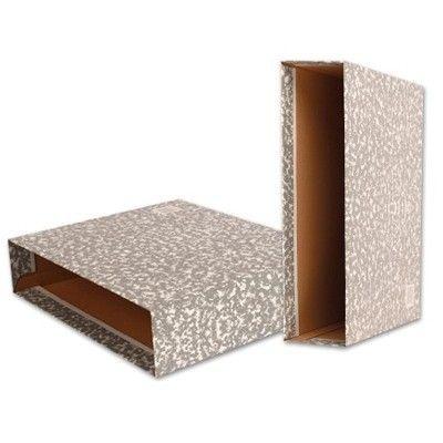 UNISYSTEM - CLÁSICO CAJETÍN PARA ARCHIVADOR PALANCA 65MM FOLIO CARTÓN FORRADO GRIS (Ref.93470)