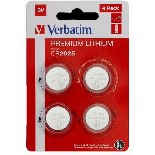 VERBATIM - PILAS PLANAS DE LITIO 3V - CR2025 (4 PACK) (Ref.49532)