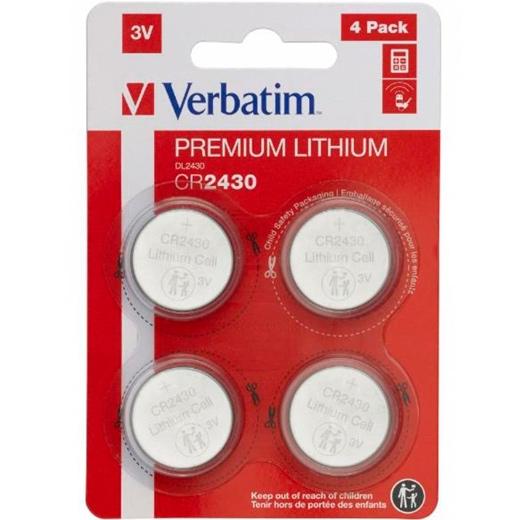 VERBATIM - PILAS PLANAS DE LITIO 3V - CR2430 (4 PACK) (Ref.49534)