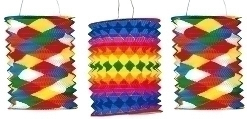 VERBENERA - FAROLES CILINDRICO DECORADOS SURTIDOS DIAM. 15CM PACK 12 UDS (Ref.61301)