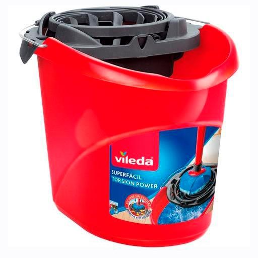 VILEDA - CUBO DE FREGAR ESCURREFACIL 10L ROJO (Ref.152234)
