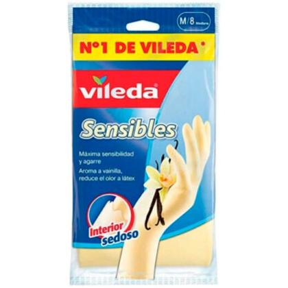VILEDA - GUANTES SENSIBLES SATINADOS TALLA MEDIANA (Ref.112168)