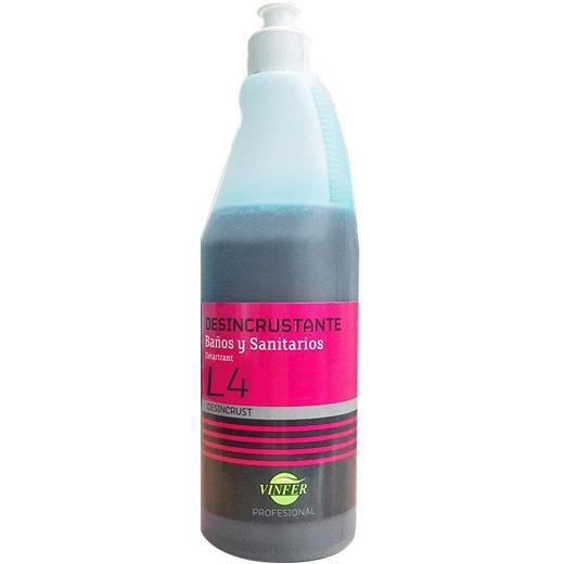 VINFER - LIMPIADOR MULTIUSOS L4 DESINCRUSTANTE BAÑOS Y SANITARIOS BOTELLA 750ML (Ref.L44175R002)