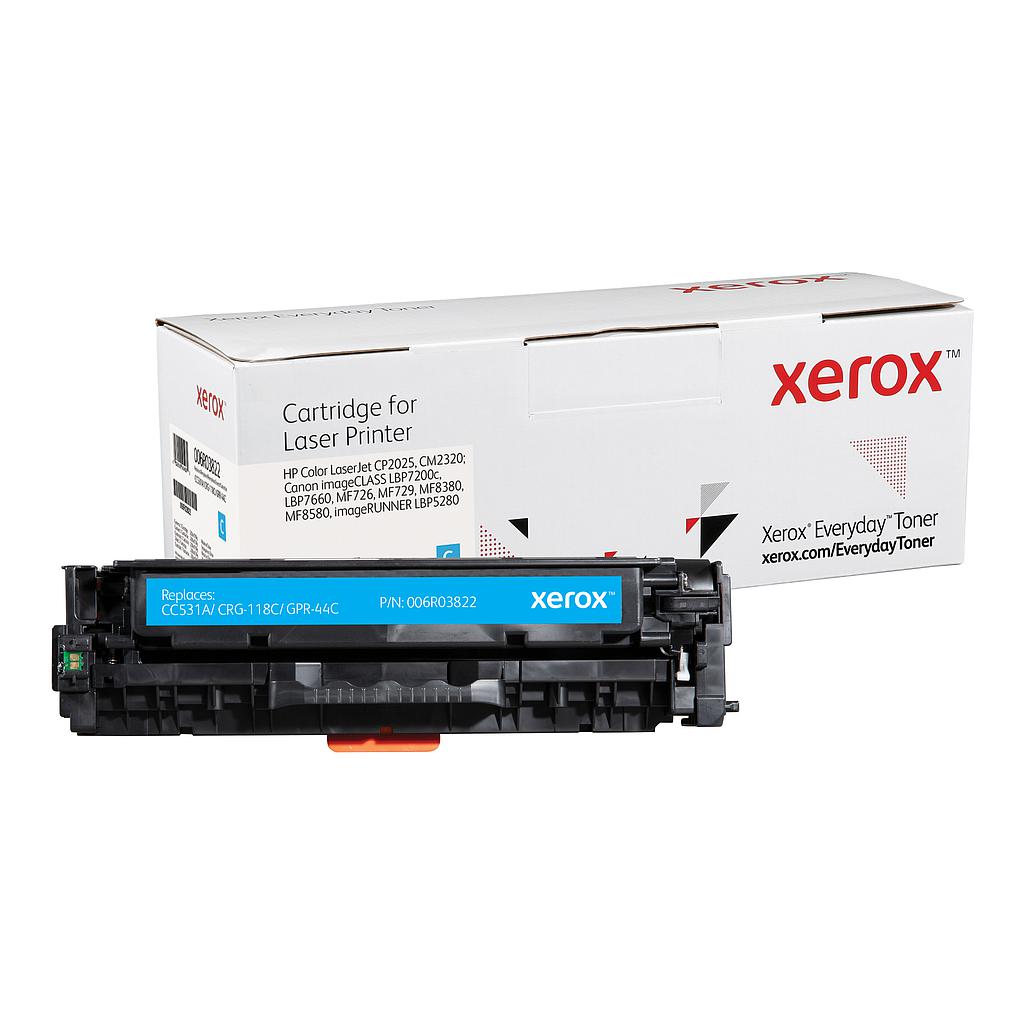 XEROX - Everyday Toner para HP 304A Color LaserJet CP2025(CC531A CRG118C GPR44C) Cian (Ref.006R03822)