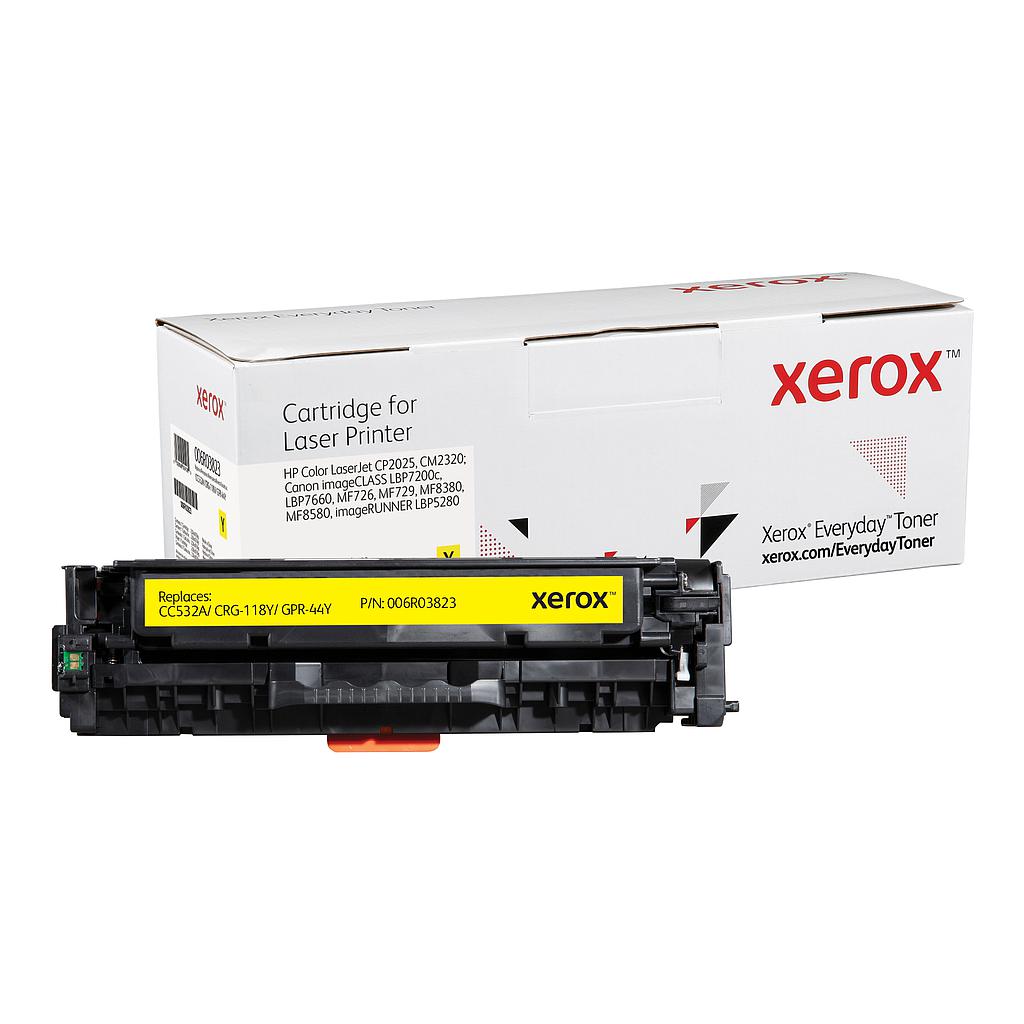 XEROX - Everyday Toner para HP 304A Color LaserJet CP2025(CC532A CRG118Y GPR44Y) Amarillo (Ref.006R03823)