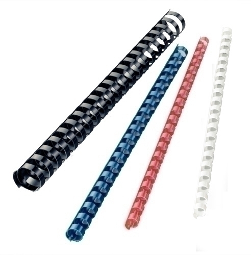 YOSAN - CANUTILLO PLASTICO 21 anillas paso US NEGRO 8 mm CAJA de 200 (Ref.0508N108)