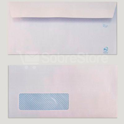 YOSAN - SOBRE AMERICANO OFFSET 90GR 115X225 BLANCO TIRA AUTOADHESIVA Y CON VENTANA IZQUIERDA -500U- (Ref.877S1122VI/500)