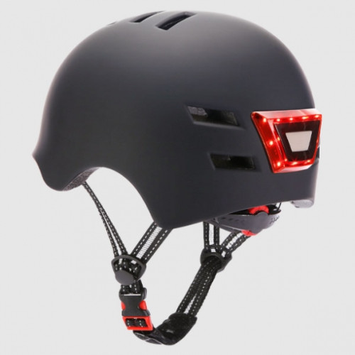 YOUIN - CASCO CON LED FRONTAL Y TRASERO NEGRO (TALLA L) (Ref.MA1010C)