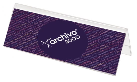 ARCHIVO 2000 - Portanombres Sobremesa 300x102x85mm TRANSPARENTE (Ref.10404 CS TP)