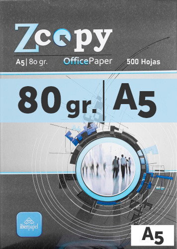 ZCOPY - PAPEL A5 - 80g - Blancura CIE 146 - Paquete 500h (Ref.A5ZCOPY80GR)