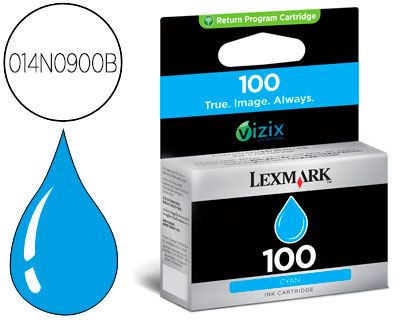 LEXMARK - Cartuchos ORIGINALES Inyección De Tinta 100 BC BL CIAN CAPACIDAD 200 PAG (Ref.014N0900B)