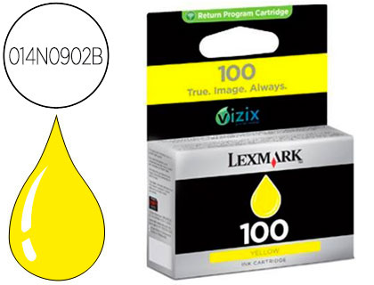LEXMARK - Cartuchos ORIGINALES Inyección De Tinta 100 BC BL AMARILLO CAPACIDAD 200 PAG (Ref.014N0902B)