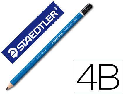 STAEDTLER - LAPICES DE GRAFITO MARS LUMOGRAPH 100 4B UNIDAD (Ref.100-4B)