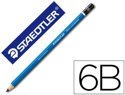 STAEDTLER - LAPICES DE GRAFITO MARS LUMOGRAPH 100 6B UNIDAD (Ref.100-6B)