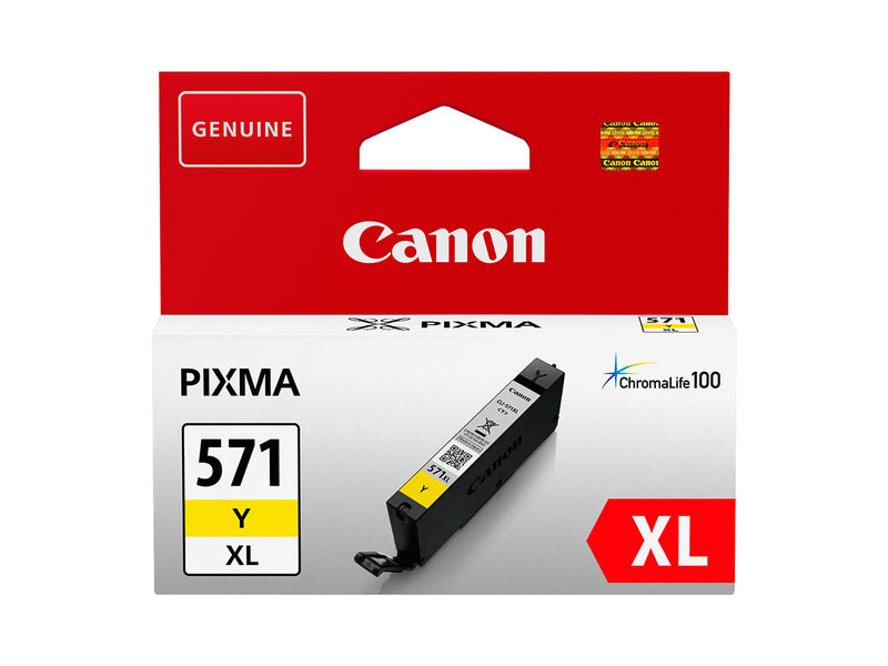 CANON - Cartuchos ORIGINALES Inyección De Tinta amarillo CLI-571XLY PIXMA MG57XX/MG68XX/MG77XX (Ref.0334C001)