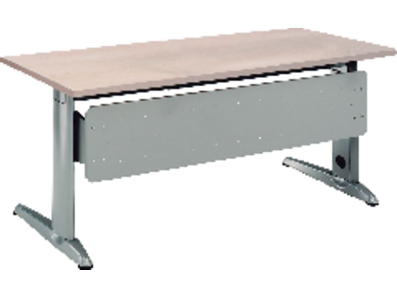 ROCADA - Mesa rectangular Serie Metal Estructura en forma de L 160x80cm Haya (Ref.2002AC01)