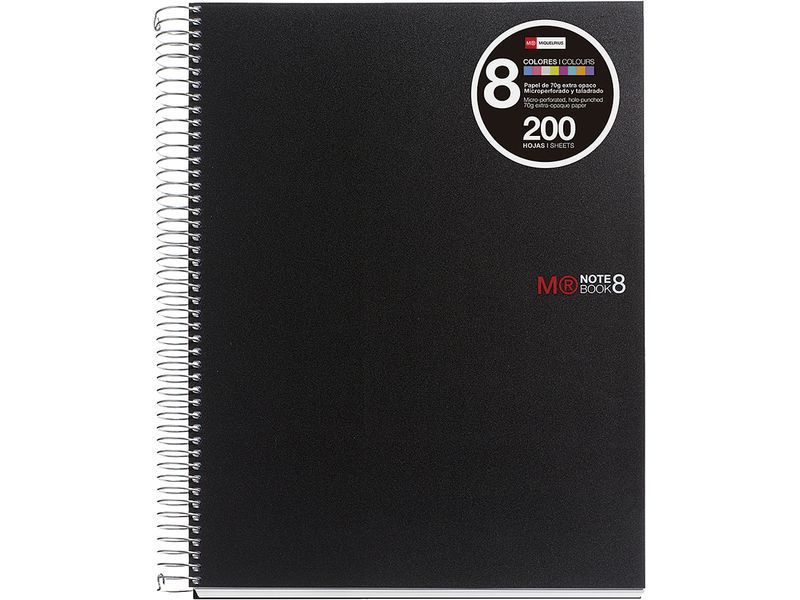 MIQUELRIUS - Cuaderno A5 Cuadricula 5x5 Negro (Ref.42007)