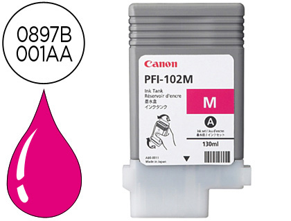 CANON - Cartuchos ORIGINALES Inyección De Tinta PFI102M MG (Ref.0897B001AA)