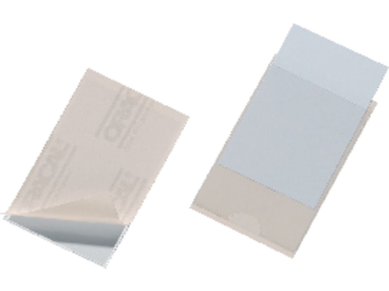DURABLE - Bolsillo adhesivo Pocketfix Paquete 10 ud 57x90 Adhesivo Apert. lateral Transparente 495508 (Ref.8079-19)