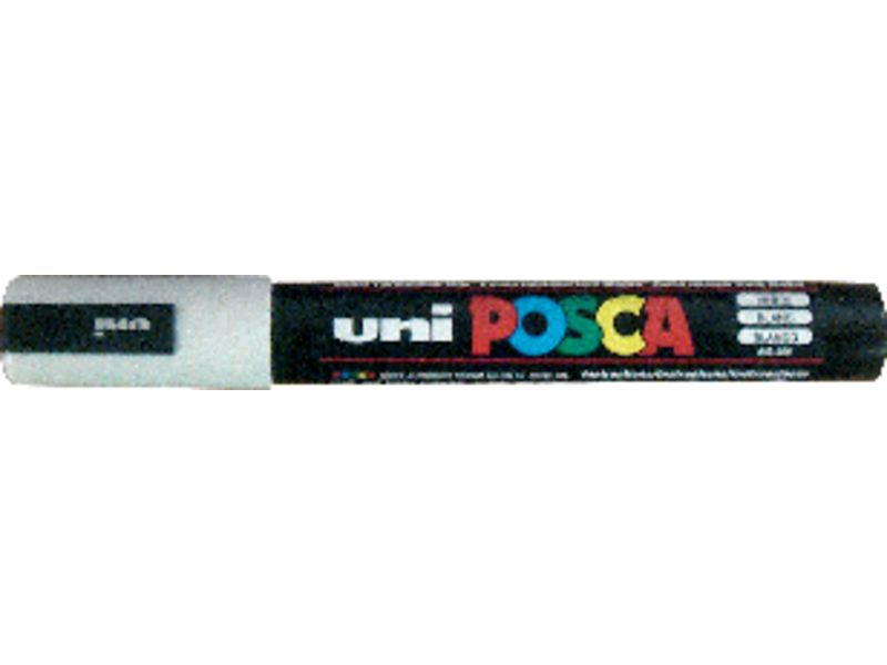 UNI-BALL - Marcador especial PC-5M Trazo 1.8-2.5mm Lavable Blanco Carteleria, postes. (Ref.152637000)