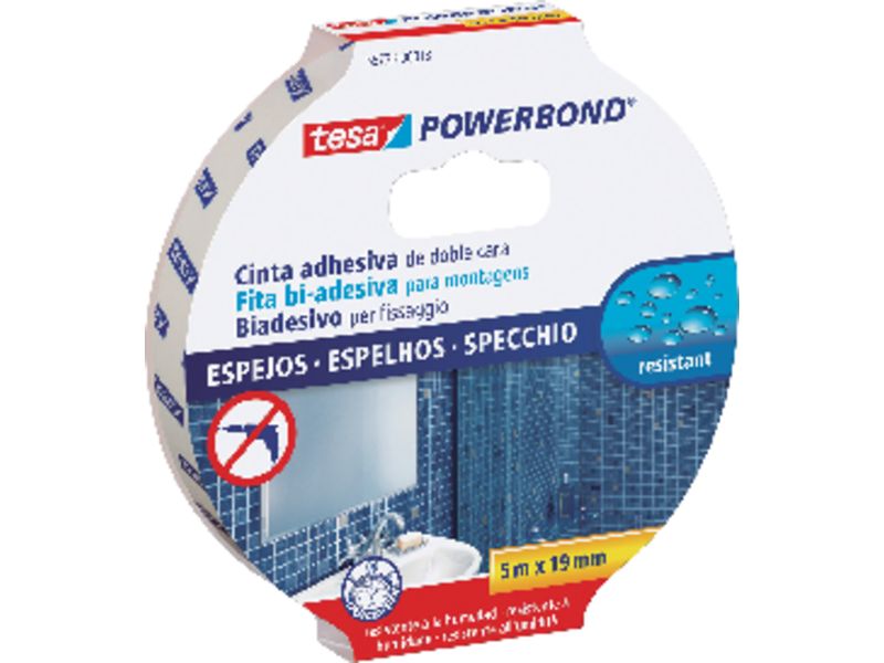 TESA - Cinta adhesiva doble cara Doble cara 19mm x 5m 10 ud (Ref.55733-00018-03)