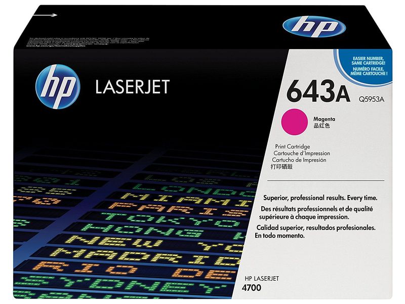 HP ( HEWLETT PACKARD ) - Toner Laser ORIGINALES 643A Magenta (Ref.Q5953A)