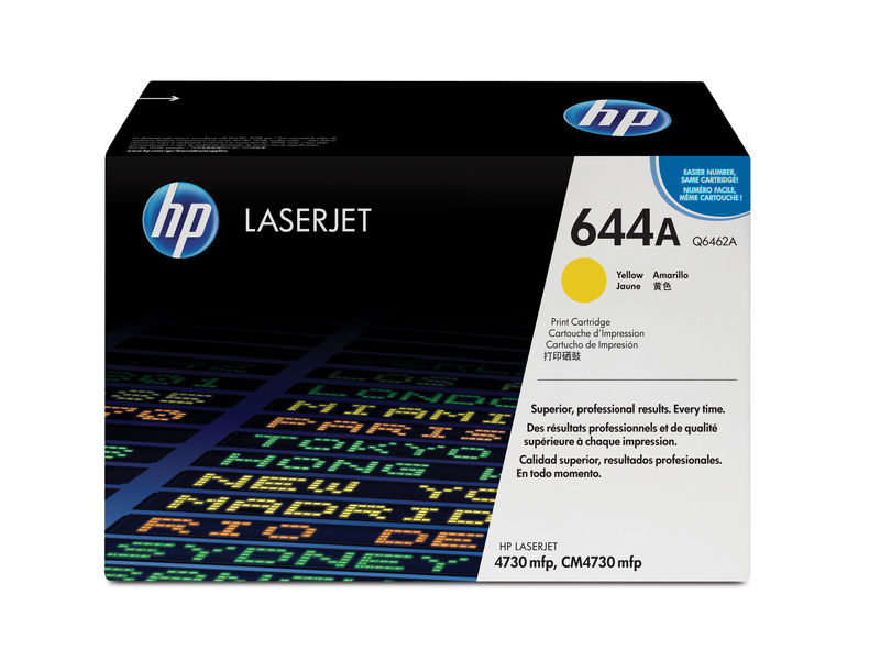 HP ( HEWLETT PACKARD ) - Toner Laser ORIGINALES 644A Amarillo 12.000pg (Ref.Q6462A)