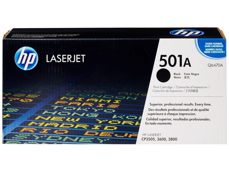 HP ( HEWLETT PACKARD ) - Toner Laser ORIGINALES 501A Negro (Ref.Q6470A)