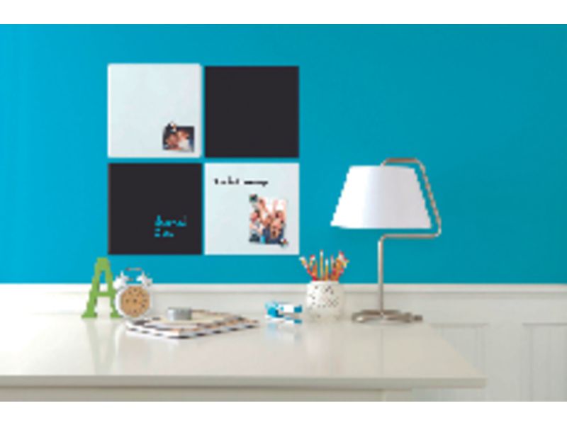 NOBO - Pizarra Magnetica Quartet cuadrada 36x36 Negro Borrado en seco (Ref.1903774)