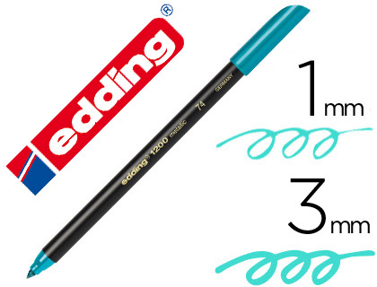 EDDING - ROTULADOR PUNTA FIBRA 1200 VERDE METALIZADO N 74 PUNTA REDONDO 0,5 MM (Ref.1200-74)