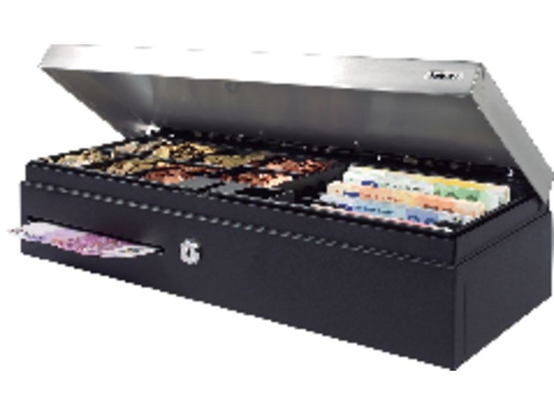 SAFESCAN - Cajón Portamonedas SD-4617S 460x170x100 6 billetes y 8 monedas Llave electrón. (Ref.132-0498)