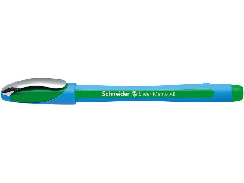 SCHNEIDER - Boligrafo SLIDER MEMO XB.SECADO RÁPIDO.C/CAUCHO.ANCHO TRAZO 0,7MM.COLOR VERDE. (Ref.150204)