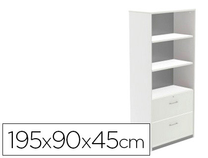 ROCADA - Armario Carpetas Store Blanco-Blanco 195X90 (Ref.1102AW04)