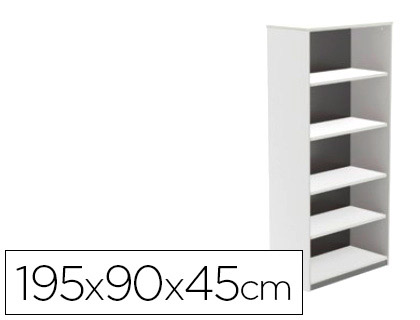 ROCADA - Armario Librería Store Blanco 195X90 (Ref.1101AW04)