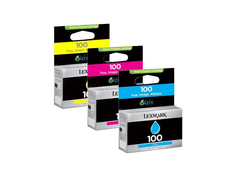 LEXMARK - Cartuchos ORIGINALES Inyección De Tinta Nº100 Cyan, amarillo y magenta Pack 3 (Ref.14N0849)