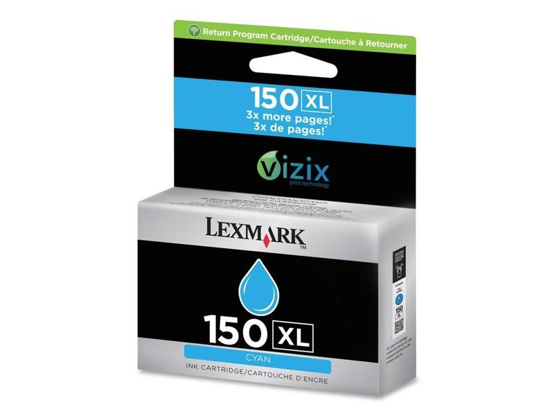 LEXMARK - Cartuchos ORIGINALES Inyección De Tinta 150XL Cyan (Ref.14N1615E)