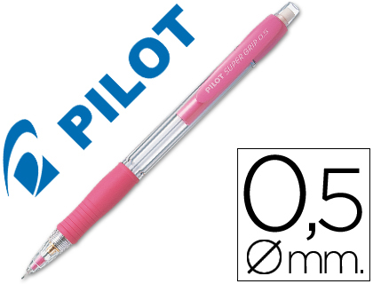 PILOT - PORTAMINAS SUPER GRIP ROSA 0,5 MM SUJECION DE CAUCHO (Ref.H-185-SL-P / N185RS)