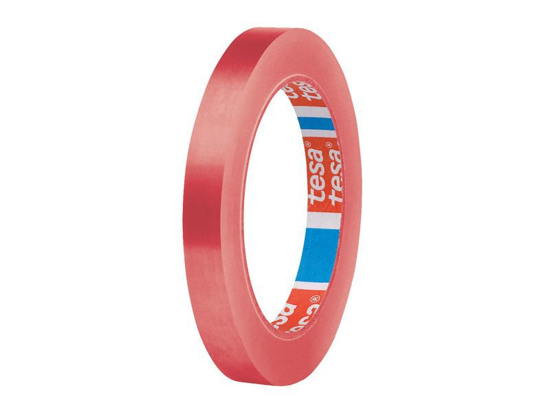 TESA - Cinta Embalaje 12mmX66m Rojo PVC (Ref.04204-00050-00)