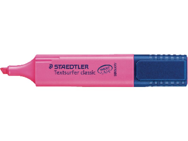 STAEDTLER - Marcador fluorescente Textsurfer Classic Trazo 1-5mm Punta bisel Secado rapido Rosa (Ref.364-23)