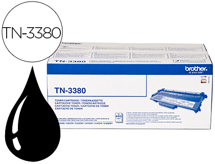 BROTHER - Toner Laser ORIGINALES NEGRO 8K (Ref.TN-3380)