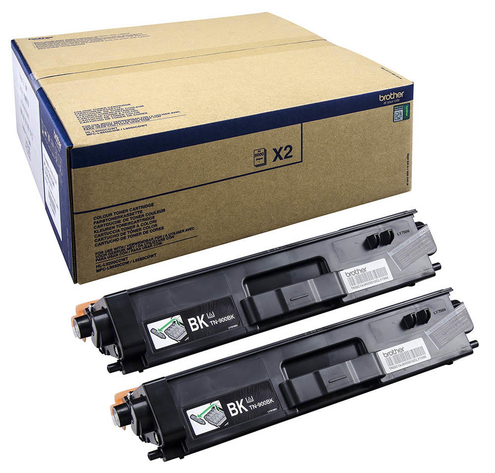 BROTHER - Toner Laser ORIGINALES TN-900BK NEGRO 12K (Ref.TN900BKTWIN)
