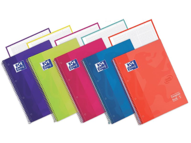 OXFORD - Cuaderno EBOOK1 A4 TAPA EXTRADURA 80 HOJAS SOFT TOUCH 5X5 AQUA (Ref.400075553)