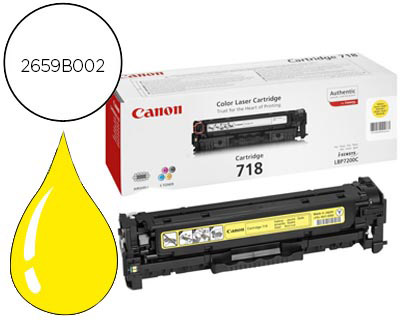CANON - Cartuchos ORIGINALES Inyección De Tinta 718 Y (Ref.2659B002)