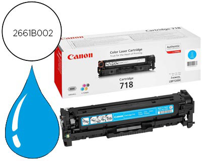 CANON - Cartuchos ORIGINALES Inyección De Tinta 718 CYAN (Ref.2661B002)