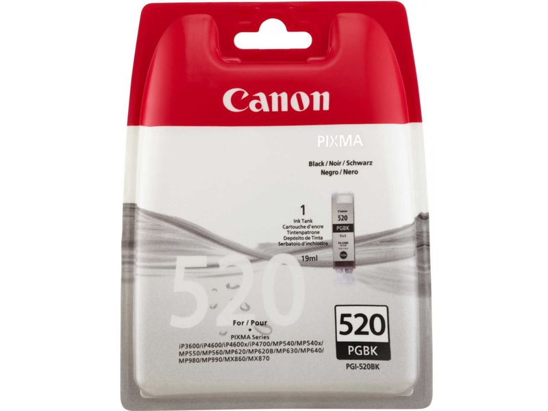 CANON - Cartuchos ORIGINALES Inyección De Tinta PGI-520BK Negro (Ref.2932B011)