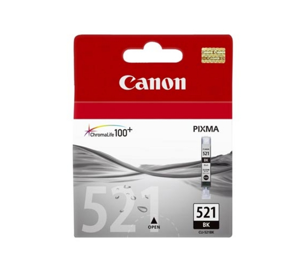CANON - Cartuchos ORIGINALES Inyección De Tinta CLI521BK Negro (Ref.2933B008)