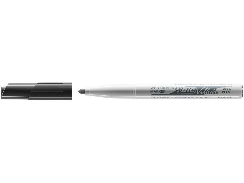 BIC - Marcador pizarra Velleda 1741 Trazo 1,5 mm Punta media Negro (Ref.1199174109)