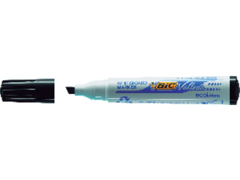 BIC - Marcador pizarra blanca Velleda 1751 Trazo 3 - 5,5 mm Punta biselada Negro (Ref.904946)